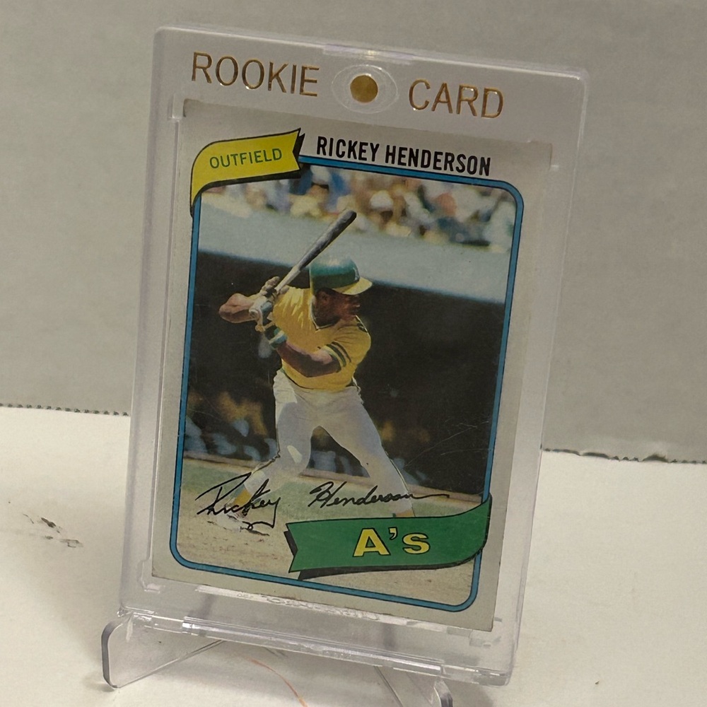 Rickey Henderson Topps Rookie Baseball Card